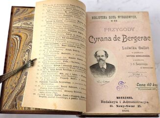 GALLET - KAPITAN CZART. PRZYGODY CYRANA DE BERGERAC T.1-3 [komplet w 1 wol.] wyd.1, 1898 - 8