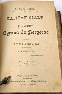 GALLET - KAPITAN CZART. PRZYGODY CYRANA DE BERGERAC T.1-3 [komplet w 1 wol.] wyd.1, 1898 - 13