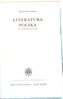 KRIDL - LITERATURA POLSKA (NA TLE ROZWOJU KULTURY) - 2
