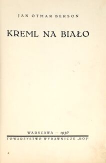 OTMAR - KREML NA BIAŁO 1936 - 2