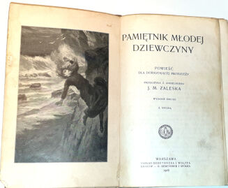 ZALESKA- PAMIĘTNIK MŁODEJ DZIEWCZYNY wyd. 1906 - 2
