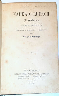 WISŁOCKI- NAUKA O LUDACH (ETHNOLOGIA) wyd. 1876 - 2