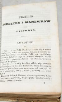 REGULAMIN PIECHOTY, KAWALERYI I ARTYLERYI oraz Instrukcya dla powstańca i służbą obozową PARYŻ Martinet 1846 Liczne tablice - 14