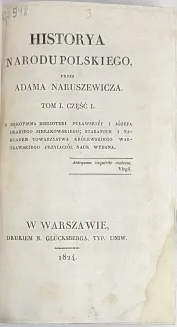 NARUSZEWICZ - HISTORYA NARODU POLSKIEGO t.1 cz.1-2 wyd.1804 - 8