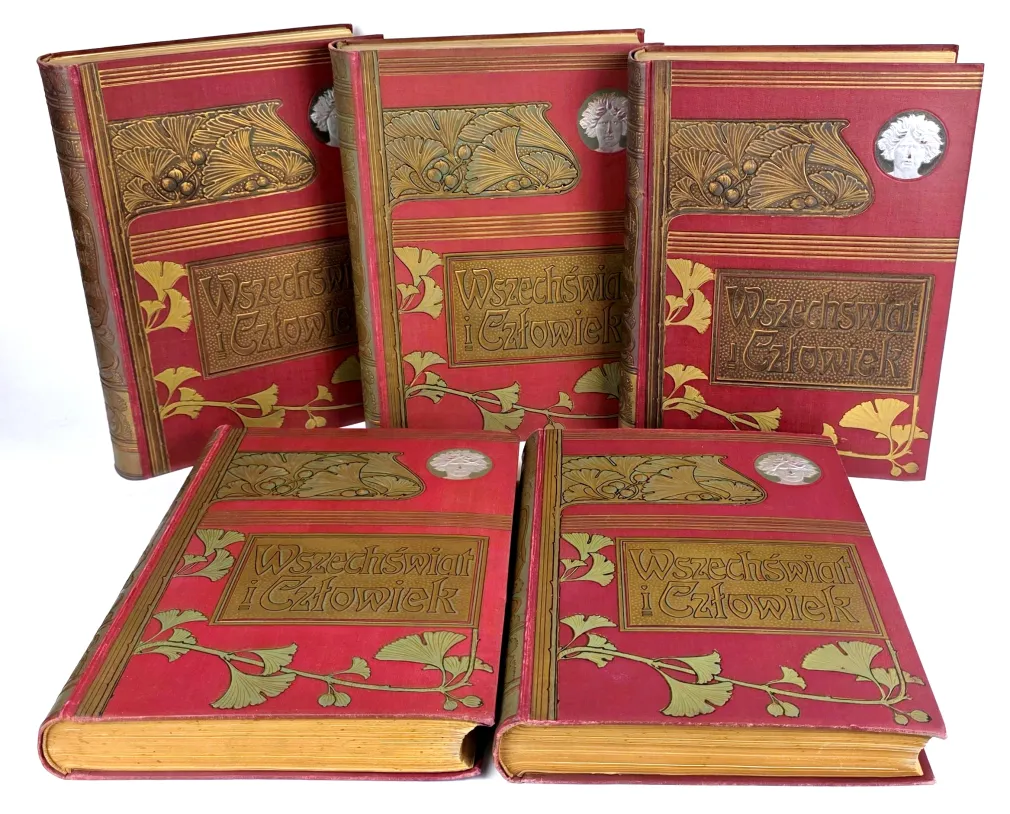 KREMER- WSZECHŚWIAT I CZŁOWIEK wyd. 1905r. t.1-5 [komplet w 5 wol.] setki ilustracji, piękny stan