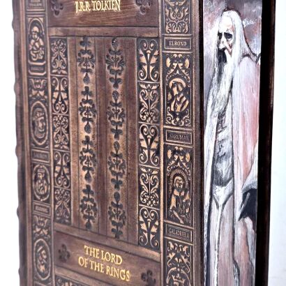 J.R.R. Tolkien - The Lord Of The Rings Exclusive Leather Binding, limited edition, copy number 60, fore edge painting