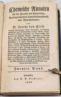 [CHEMIA] CRELL - CHEMISCHE ANNALEN FÜR DIE FREUNDE DER NATURLEHRE, ARZNENGELAHRTHEIT, HAUSHALTUNGSKUNST, UND MANUFAKTUREN wyd. 1796 - 2