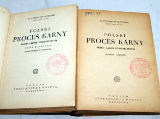 ŚLIWIŃSKI - PROCES KARNY wyd.1948r. - 2