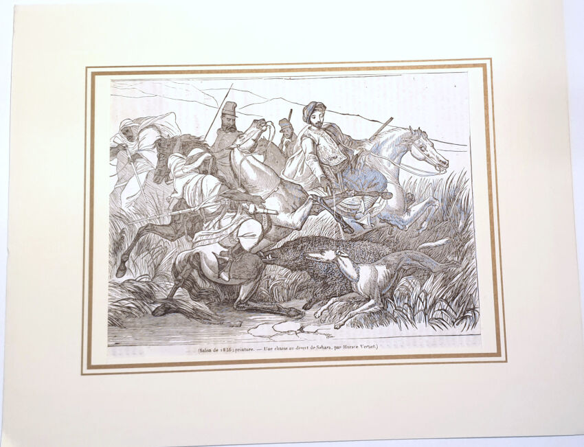 MYŚLISTWO, POLOWANIE drzeworyt