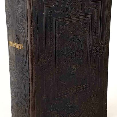BIBLIA PISMO ŚWIĘTE STARY I NOWY TESTAMENT 1867 oprawa Kantor
