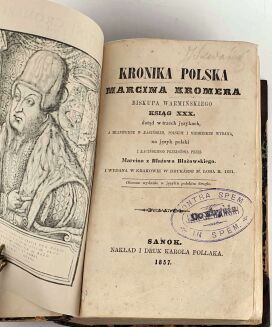 KROMER- KRONIKA POLSKA MARCINA KROMERA wyd. 1857 - 3