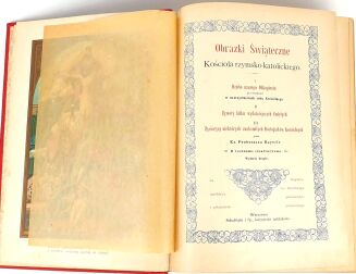 BAYERLE - OBRAZKI ŚWIĄTECZNE KOŚCIOŁA RZYMSKO-KATOLICKIEGO 1898, efektowna oprawa - 5