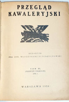 DUNIN-ŻUCHOWSKI - PRZEGLĄD KAWALERYJSKI R.11, 1934 - 2