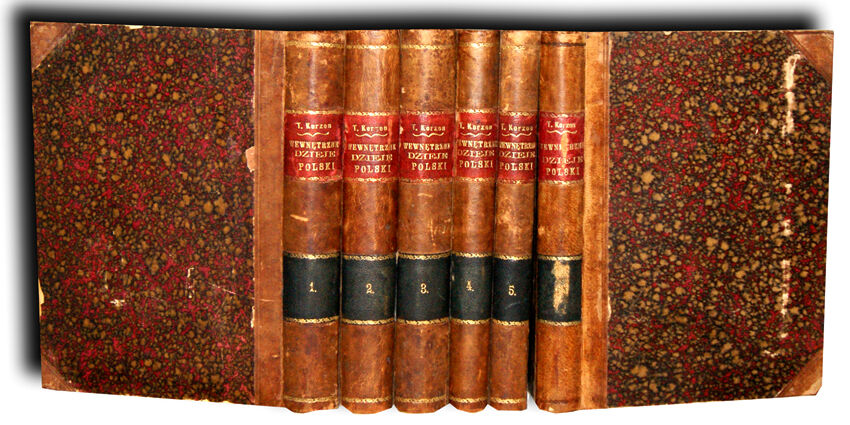 KORZON- WEWNETRZNE DZIEJE POLSKI ZA ST. AUGUSTA wyd. 1987r. t. I-VI [komplet] półskórek