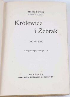 TWAIN - KROLEWICZ I ZEBRAK / THE PRINCE AND THE PAUPER first polish edition - 2