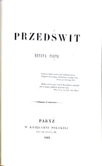 KRASIŃSKI- POEZYE. Zbiór paryskich wadań 1862-3 - 4
