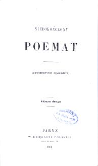 KRASIŃSKI- POEZYE. Zbiór paryskich wadań 1862-3 - 10