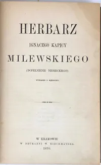 MILEWSKI- HERBARZ Kraków 1870 - 8