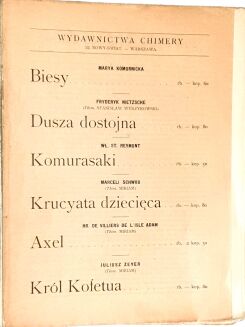 [Norwid] CHIMERA. Czasopismo literacko - artystyczne. Tom VI, zeszyt 16. Październik [1902] - 6