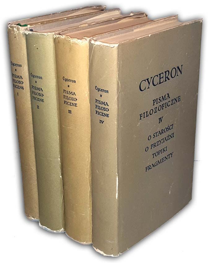 CYCERON - PISMA FILOZOFICZNE t.1-4 (komplet) BKF 1961