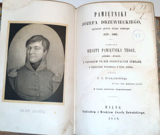 KRASZEWSKI- PAMIĘTNIKI JÓZEFA DRZEWIECKIEGO Wilno 1858 - 4