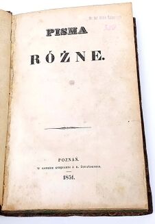 LIBELT- PISMA RÓŻNE 1851 - 2