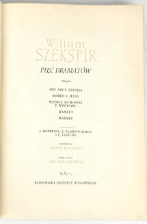 SZEKSPIR - PIĘĆ DRAMATÓW Illustracje Janina Konarska, luksusowa skórzana oprawa - 5