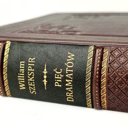 SZEKSPIR - PIĘĆ DRAMATÓW Illustracje Janina Konarska, luksusowa skórzana oprawa