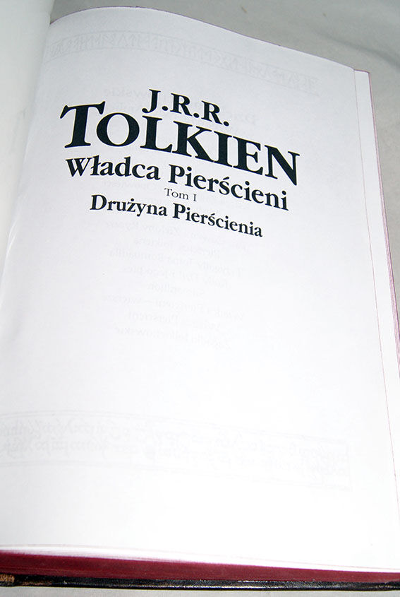 Tolkien, Władca pierścieni, skórzana oprawa, Lord of the Rings, full leather binding