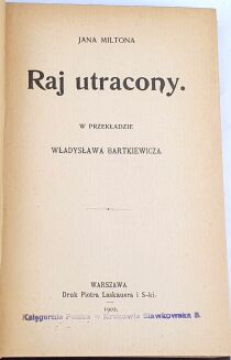 MILTON - RAJ UTRACONY 1902 efektowna oprawa - 4