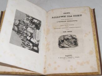 KLEMENTYNA Z TAŃSKICH HOFMANOWA - NOWE ROZRYWKI DLA DZIECI Tom I-II TABLICE Paryż 1834r. Prowieniencja - 5