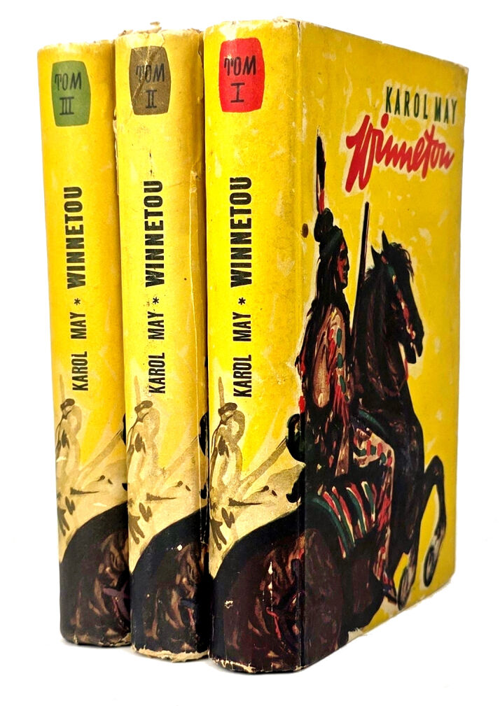 KAROL MAY - WINNETOU komplet wyd. 1956 ilustrował Stanisław Rozwadowski