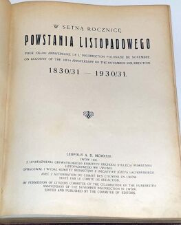 POWSTANIE LISTOPADOWE 1830/31 W setną rocznicę powstania listopadowego OPRAWA ilustracje - 4