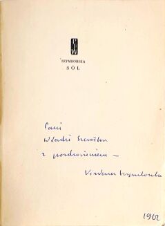 SZYMBORSKA – SÓL Warszawa 1962 odręczna dedykacja Autorki - 3