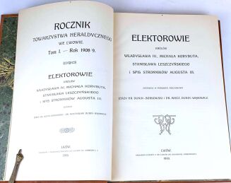ROCZNIK TOWARZYSTWA HERALDYCZNEGO WE LWOWIE t. I-XI  rok 1908-1932 - 6