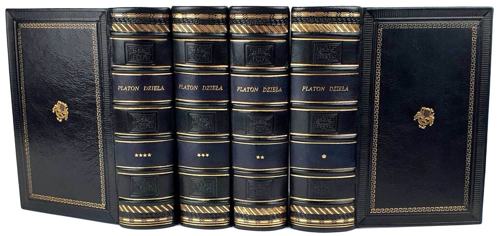 PLATON- DZIEŁA 4wol. 1958-60, kolekcja w skórzanej oprawie