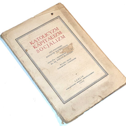 WYSZYŃSKI - KATOLICYZM, KAPITALIZM, SOCJALIZM 1933r.