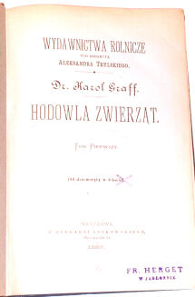 GRAFF- HODOWLA ZWIERZĄT  t.1 wyd. 1886 hodowla koni, ryciny - 2