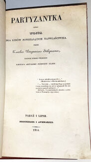 STOLZMAN - PARTYZANTKA CZYLI WOJNA DLA LUDÓW wyd. 1844    - 4