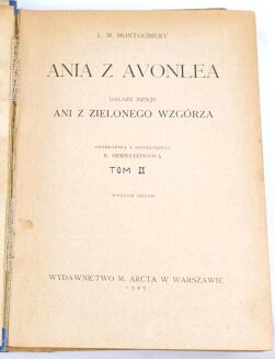 MONTGOMERY- ANIA Z AVONLEA wyd. 1927 - 3