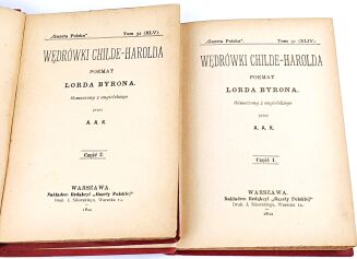 BYRON- WĘDRÓWKI CHILDE-HAROLDA Poemat t.1-2 1899 - 4
