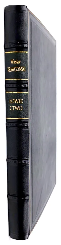 KRAWCZYŃSKI- ŁOWIECTWO Przewodnik dla leśników zawodowych i amatorów myśliwych 1924, oprawa luksusowa skóra