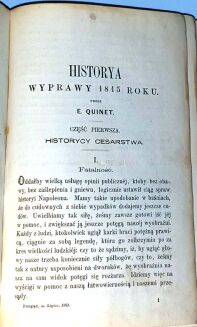 KRASZEWSKI - PRZEGLĄD EUROPEJSKI, NAUKOWY, LITERACKI I ARTYSTYCZNY; Napoleon. Historya wyprawy 1815 roku - 3