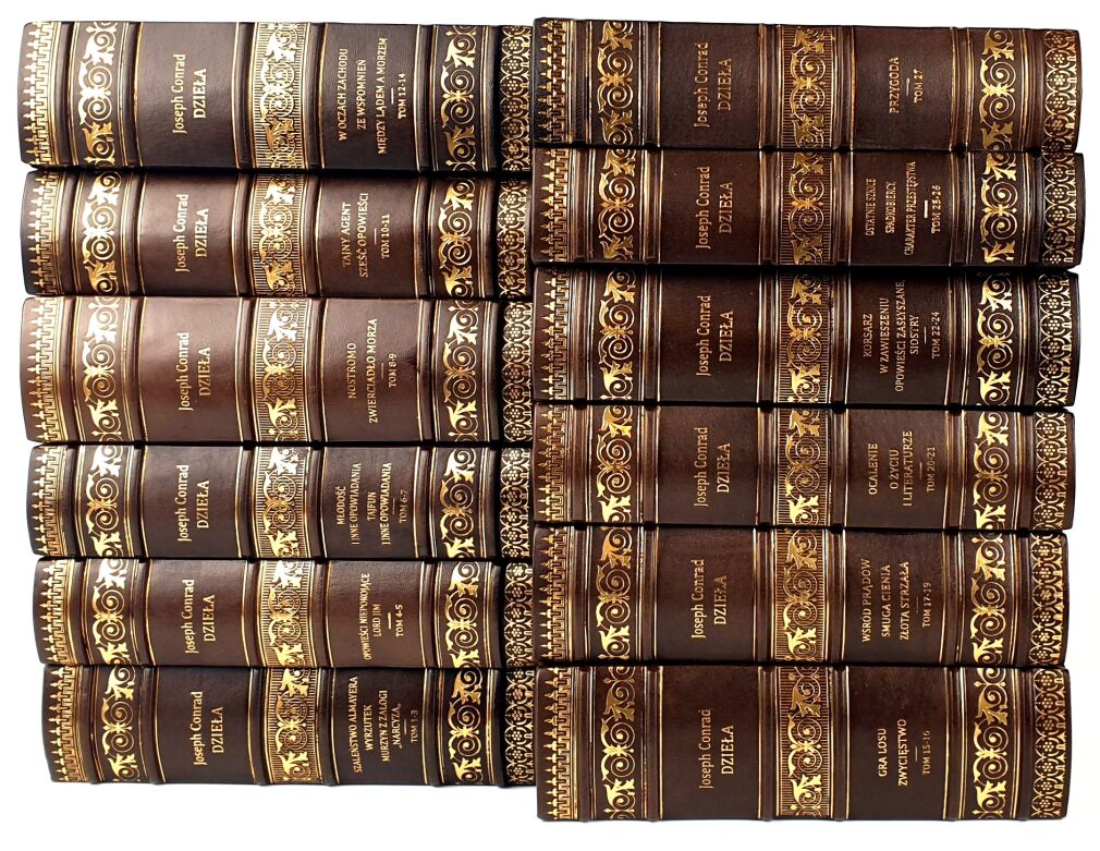 CONRAD - DZIEŁA Tom 1-27 [kolekcja w skórzanej oprawie, komplet w 12 wol.]