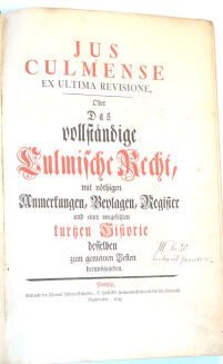 JUS CULMENSE Gdańsk 1745. Prawo chełmińskie - 2