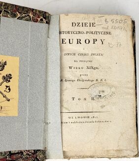 CHODYNICKI -. DZIEIE HISTORYCZNO-POLITYCZNE EUROPY I INNYCH CZĘŚCI ŚWIATA NA POCZĄTKU WIEKU XIXgo, t.2, 1818,, powstanie Księstwa Warszawskiego, Napoleon - 3