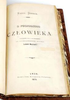 DARWIN- THE DESCENT OF MAN 1875 second polish edition - 4