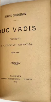SIENKIEWICZ - QUO VADIS wydanie 1 z 1896r. - 7