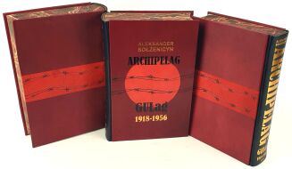 SOLZENICYN - ARCHIPELAG GULAG / THE GULAG ARCHIPELAGO. First Polish edition, luxury leather. - 3
