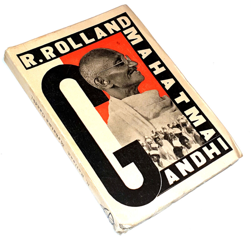 ROLLAND - MAHATMA GHANDI cover by Mieczyslaw Berman, photo montage